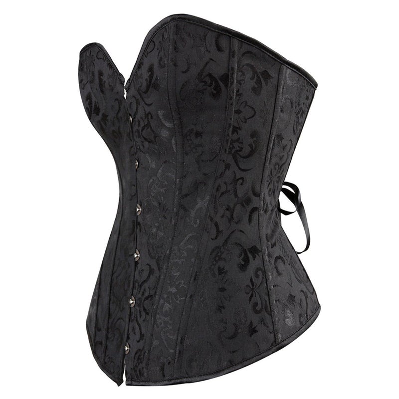 Kranchungel Women's Vintage Palace Jacquard Strapless Overbust Corset Bustier Bodyshaper 5X-Large Black - Image 2
